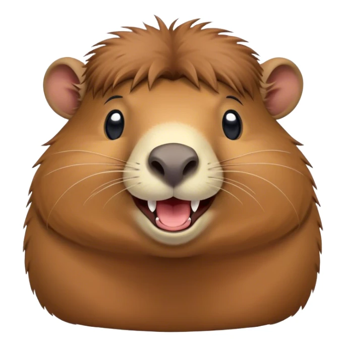 laughing capybara sticker
