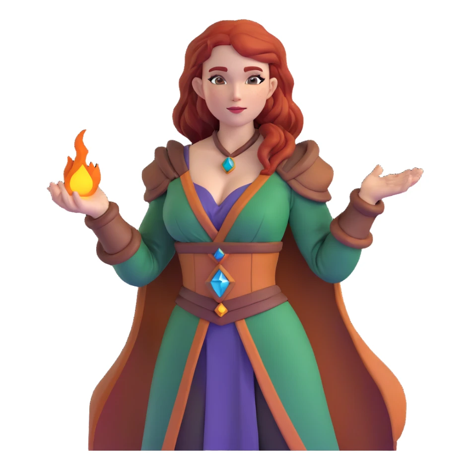 Triss Merigold sorceress with auburn hair sticker