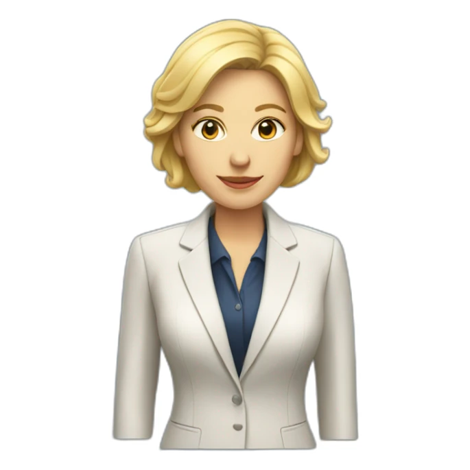 White woman in suite sticker
