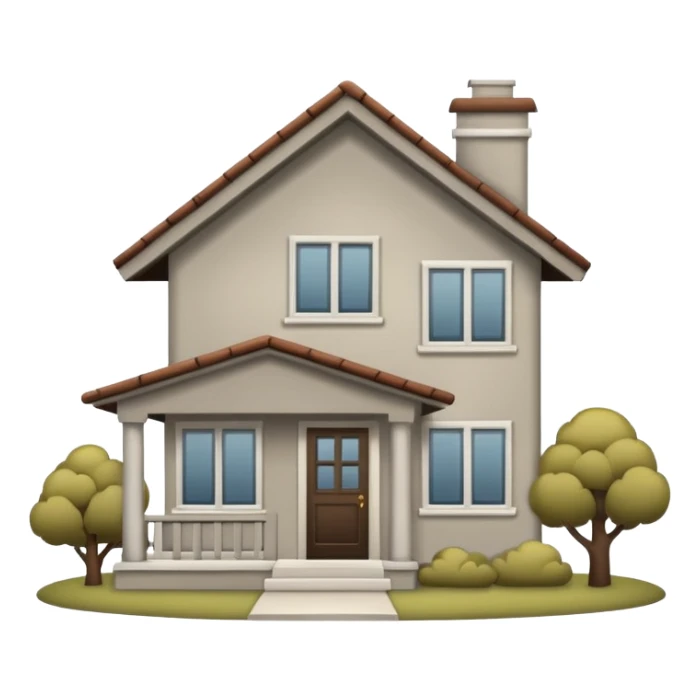 A House Emoji (like this one:🏡),but the color Is Greige Comfy sticker