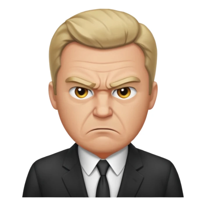 very angry male boss in suit sticker