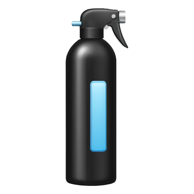 black bottle of hair spray sticker