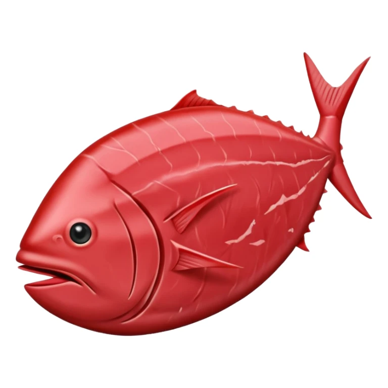 a chunk of tuna meat sticker