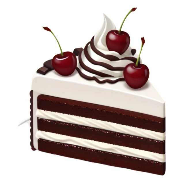 black forest gateau slice sticker
