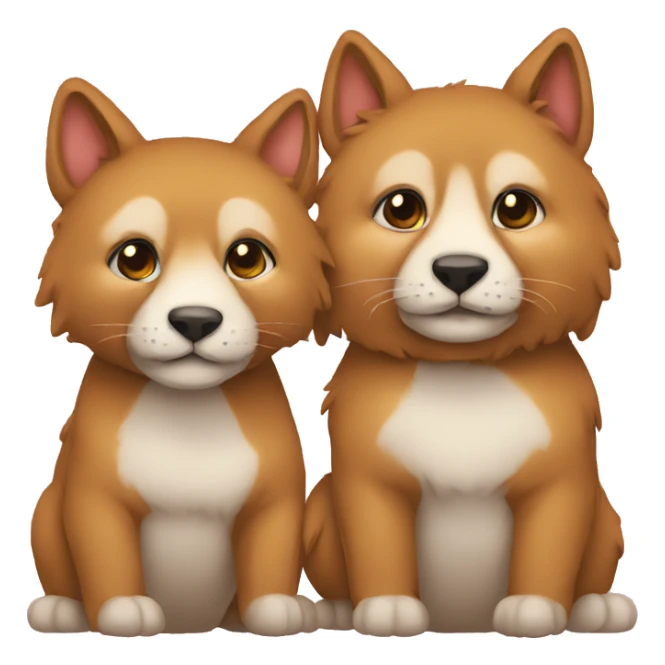 animal couple love sticker