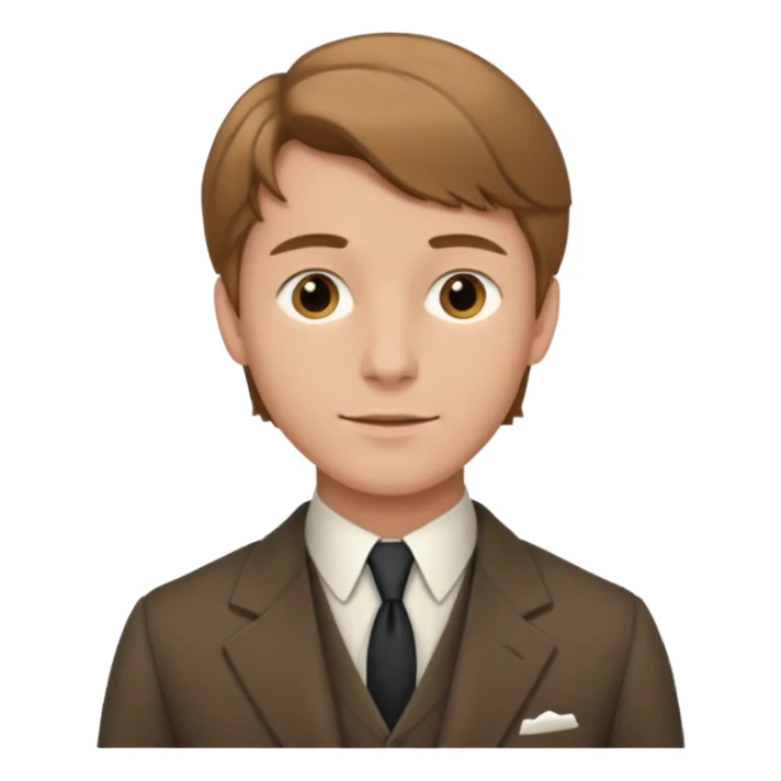 Old british vibe suit youngh man sticker