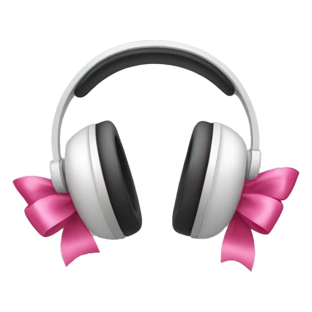 Headphones with pink bows sticker