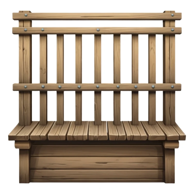 balcony made out of wood sticker