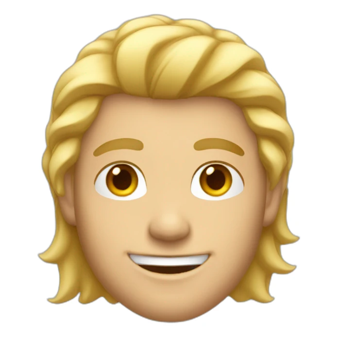 smile white male with google colors hair sticker