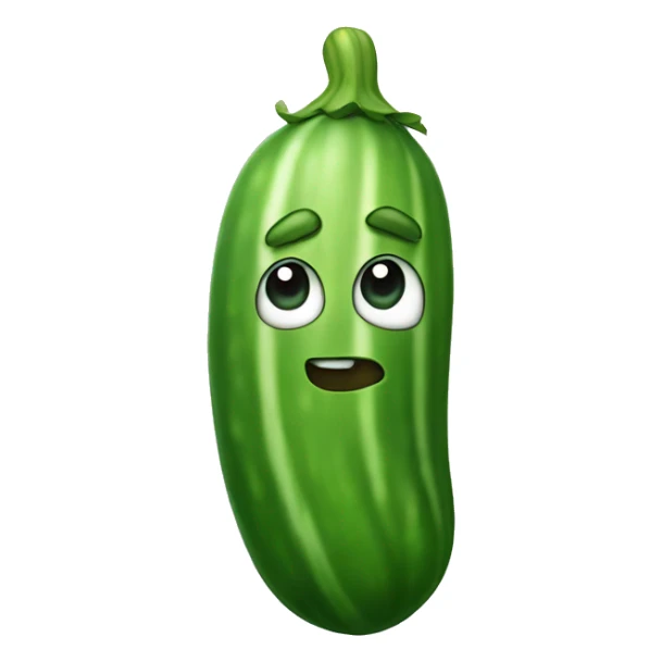 Cucumber wearing hoodie sticker