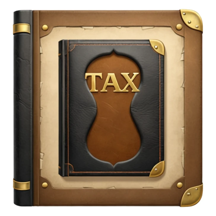 a huge book closed with thousands of pages called "the tax code" sticker