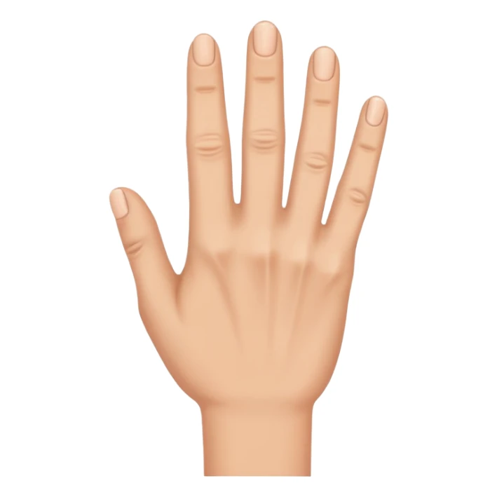 back of mans hand four fingers sticker