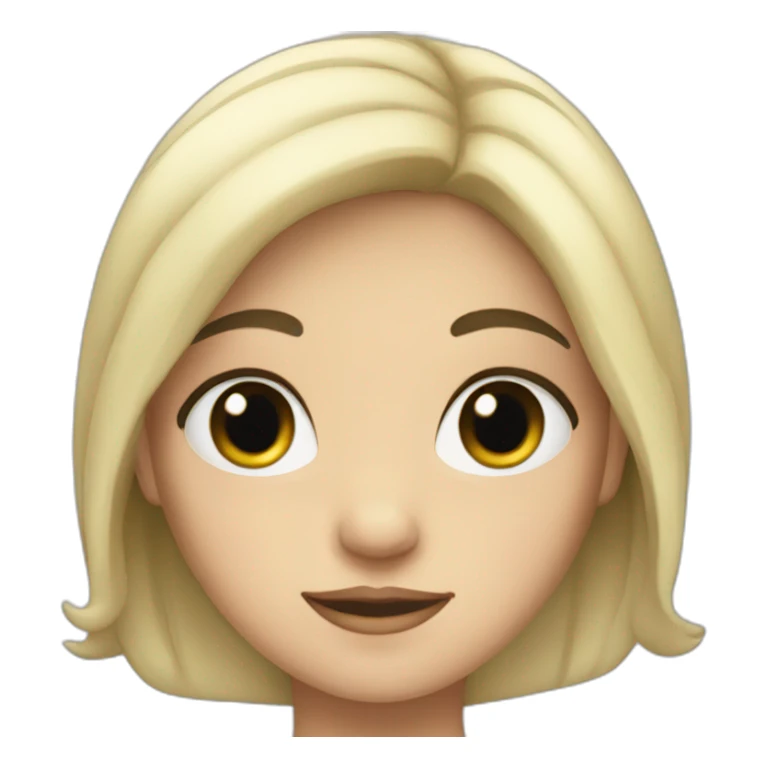 white Italian girl, black hair sticker