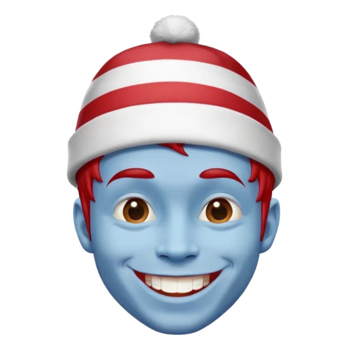 make this guy look like thing 1 and thing 2 from the cat in the hat  sticker
