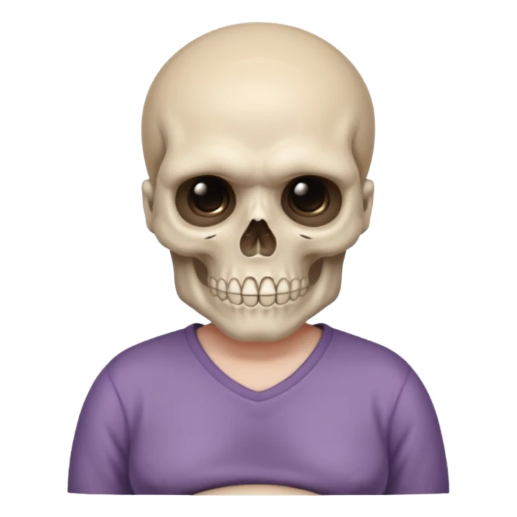 Use the normal like skull emoji and combine it with the normal pregnant man emoji sticker