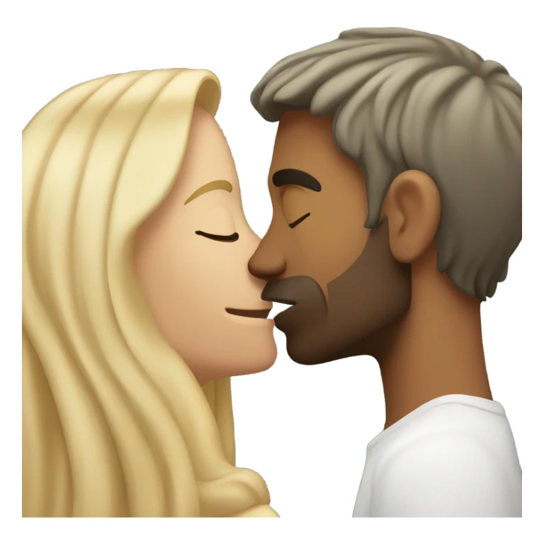 blonde white guy kissing latino  sticker