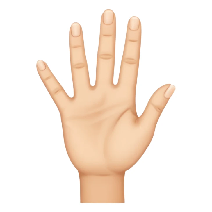 hand showing index and little finger sticker