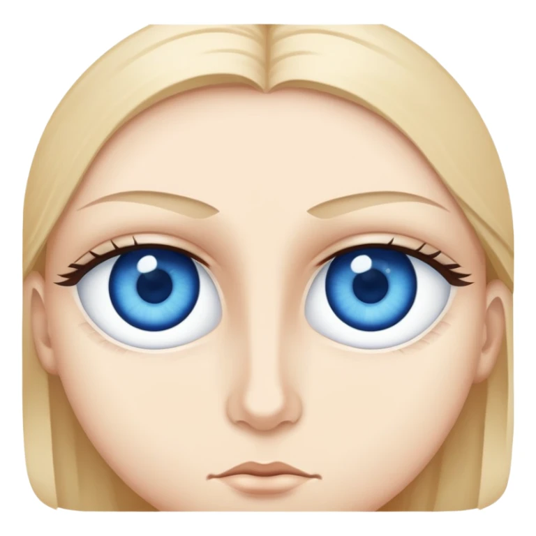 two dark blue eyes of different sizes sticker