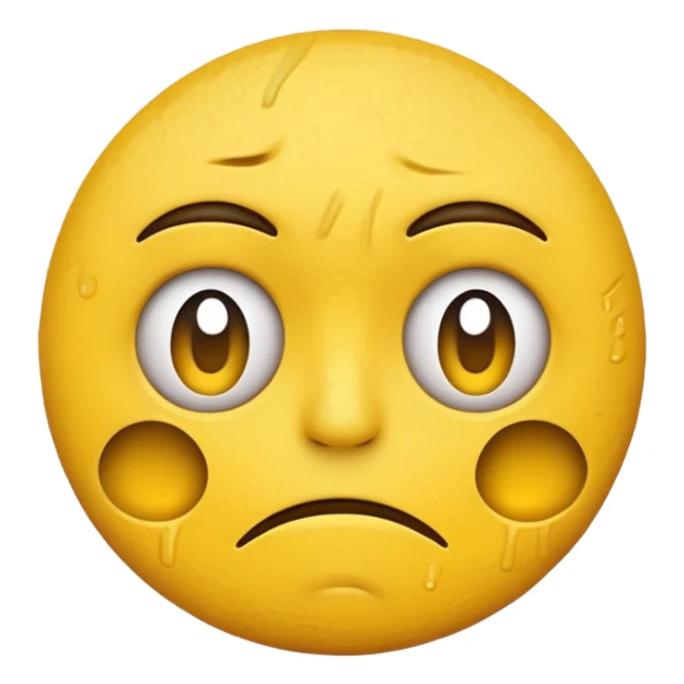 Emoji disgustado y triste  sticker