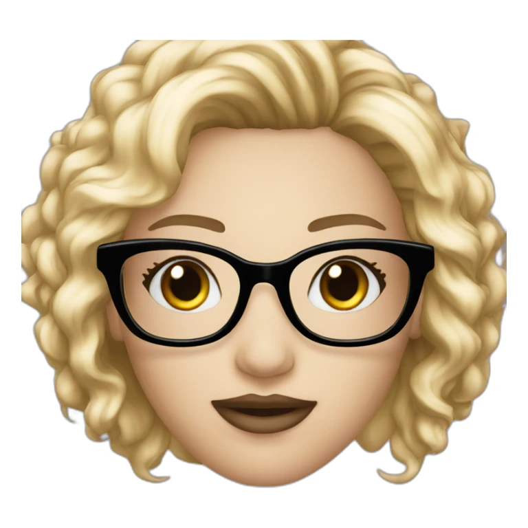 Beauty singer glasses with black eyes sticker