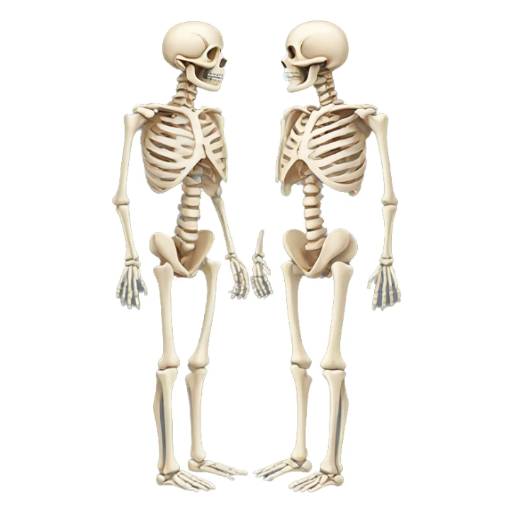 Human anatomy showing human bones full body sticker