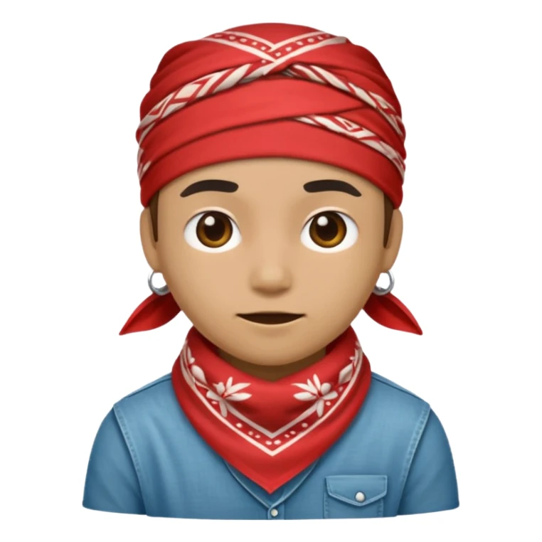 murdagang emoji style, character with a bandana sticker