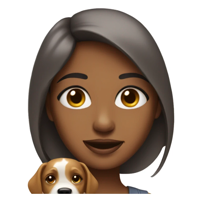 Tone girl with her dog sticker