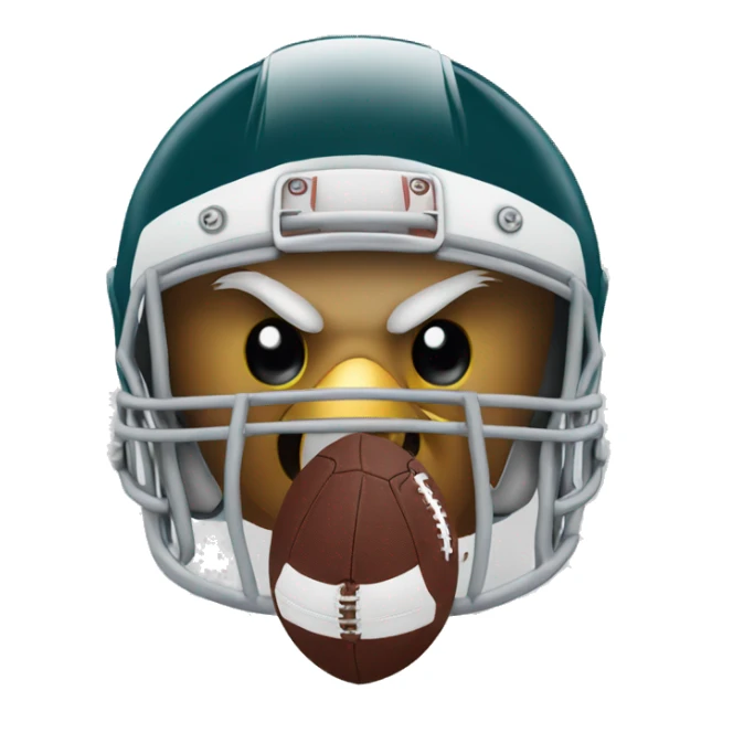 Eagle with a football helmet sticker