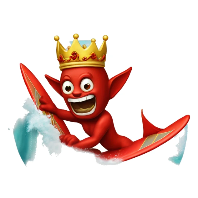 Tłumaczenie tekstu za pomocą aparatu
Devil wearing a crown surfing on a wave sticker
