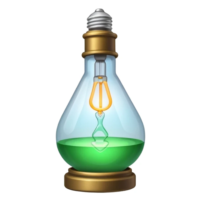alchemist character lightbulb replaced by glowing vial sticker