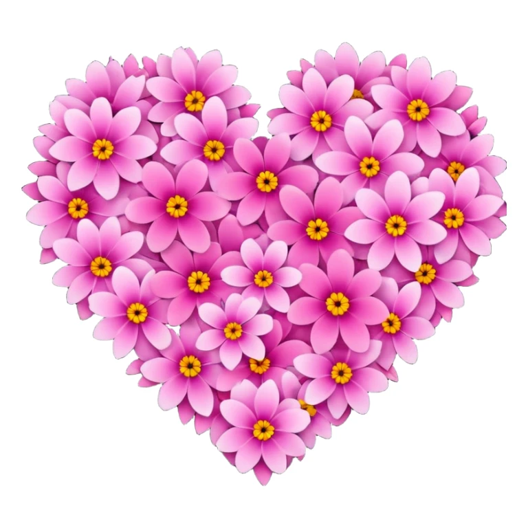 Heart shape of many this flower 🌸  sticker
