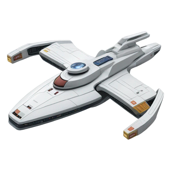 Star Trek  Enterprise ncc-1701 with 2 warp nacelles sticker