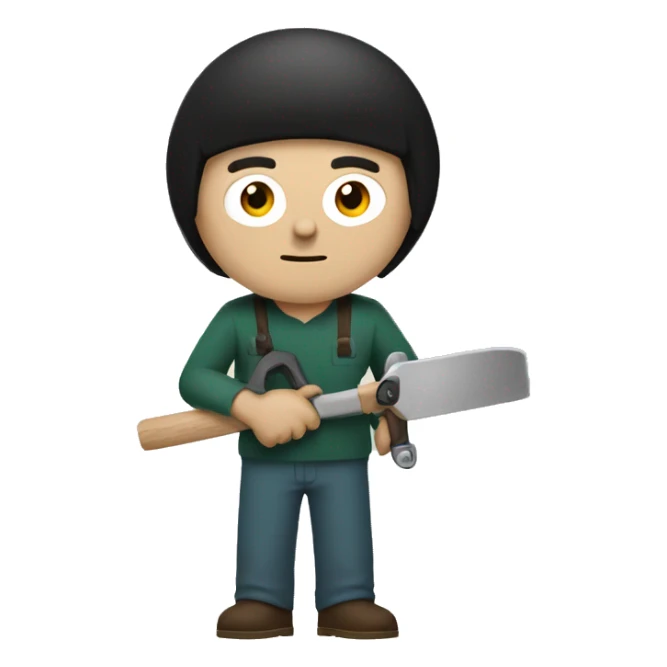 Timmie from South Park holding tools sticker