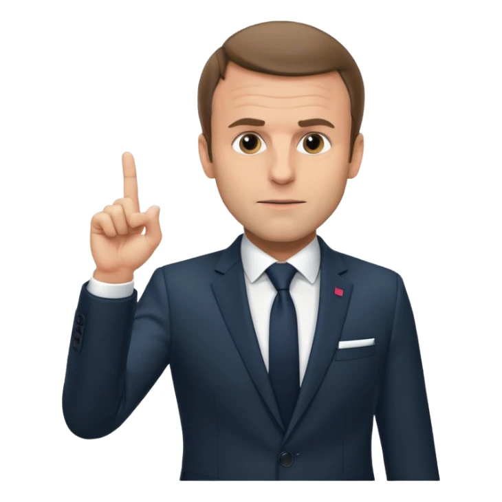 Emmanuel Macron qui fait un 🖕 sticker