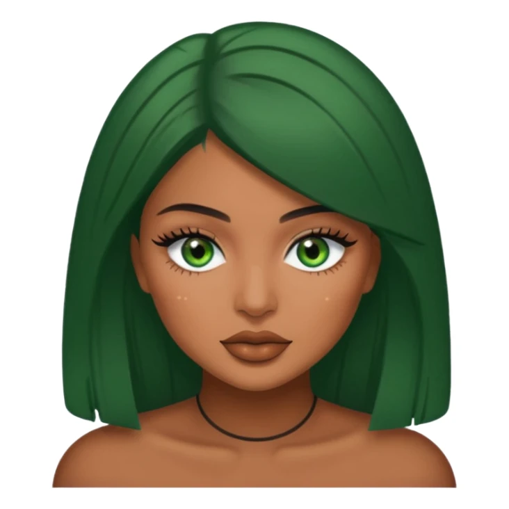 Kylie Jenner Kylie Jenner green eyes brown skin  sticker