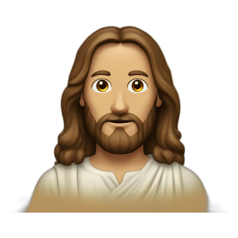 Jesus Christ half-length and underneath the text "I have seen that sticker