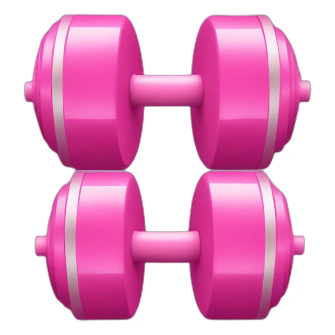 Pink fitness dumbbells  sticker