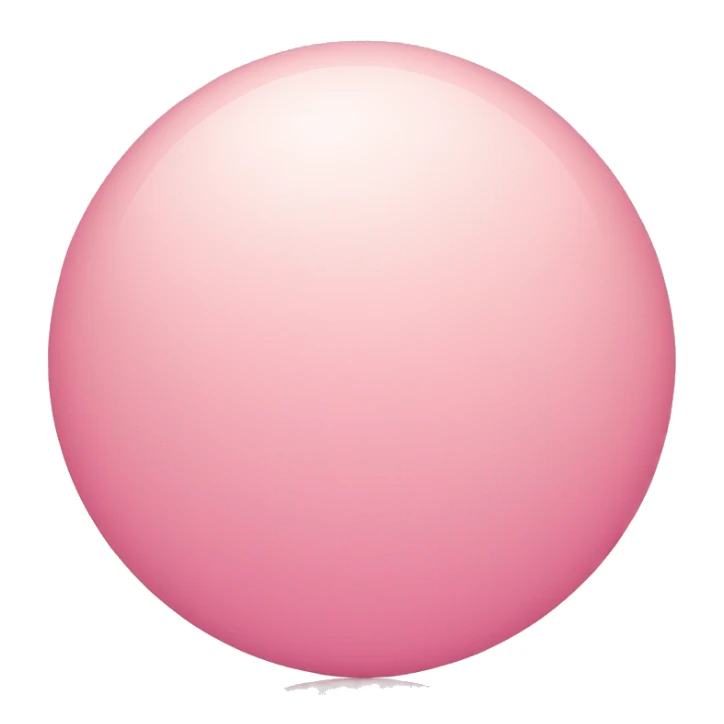 A round, flesh colored ball with a pink dot in the middle of it sticker