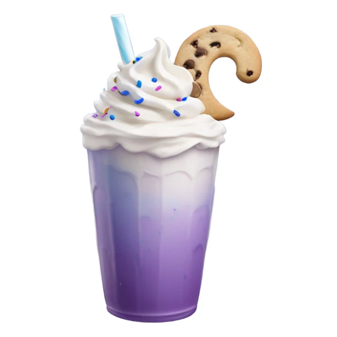 Moon themed milk shake with stars sticker