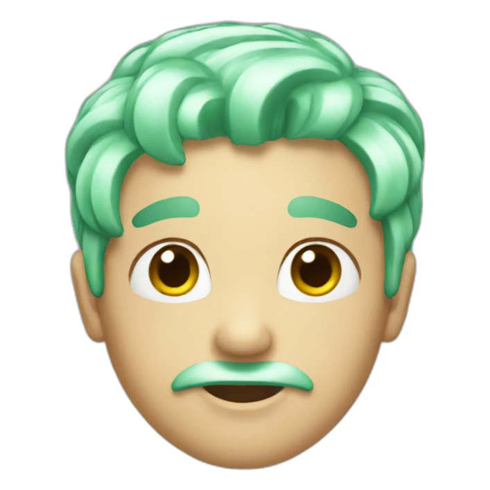 mint hair sticker