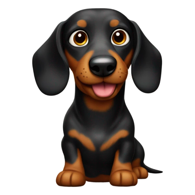 Black and Tan sausage dog sticker