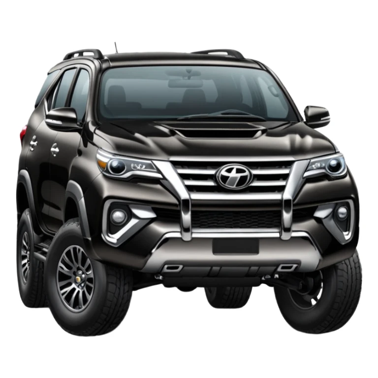Black fortuner with full attitude  sticker