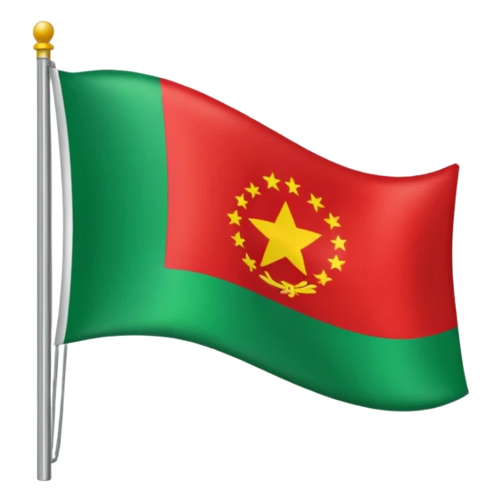 Una bandera roja y verde abajo sticker