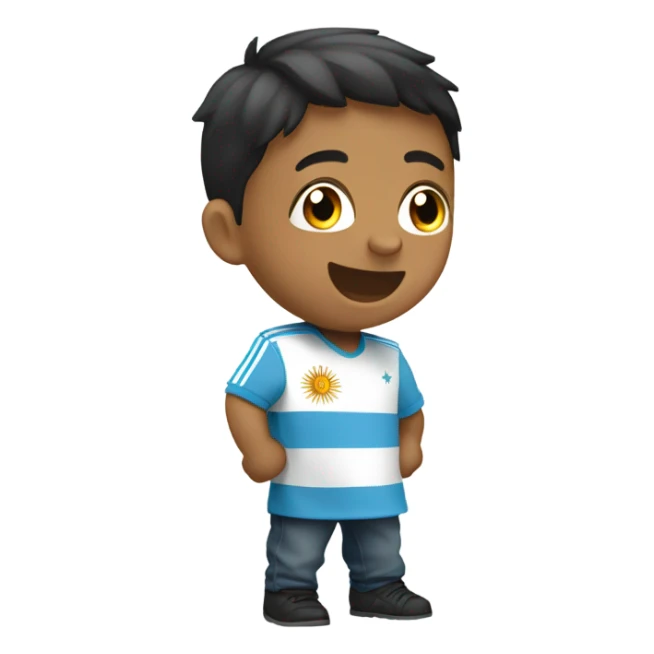 niño con de la bandera argentina sticker