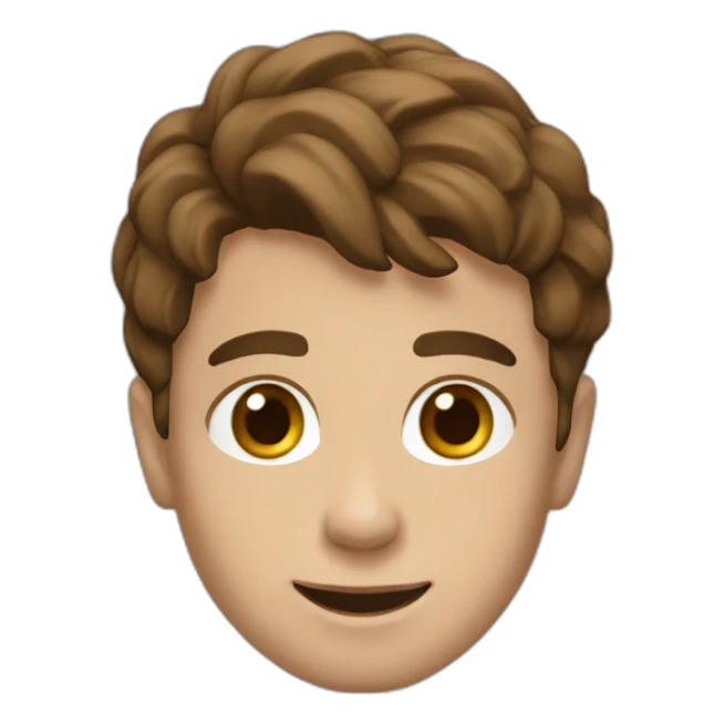 A man wearing Real Madrid shirt  with brown hair and Ali name small boy  sticker