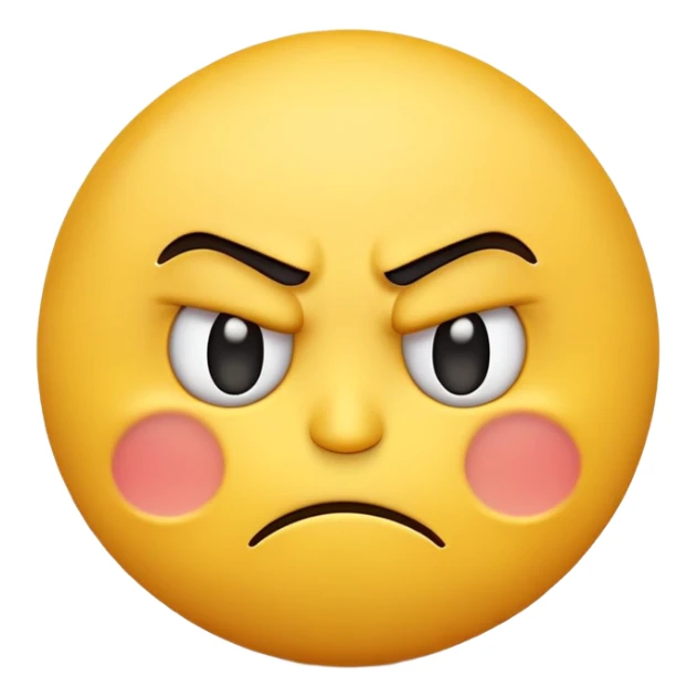 A 2D digital illustration of a yellow emoji with a round face, looking angry with furrowed brows, squinted eyes, and a frown. The emoji has its arms crossed in front of its chest, emphasizing a frustrated or annoyed attitude. sticker