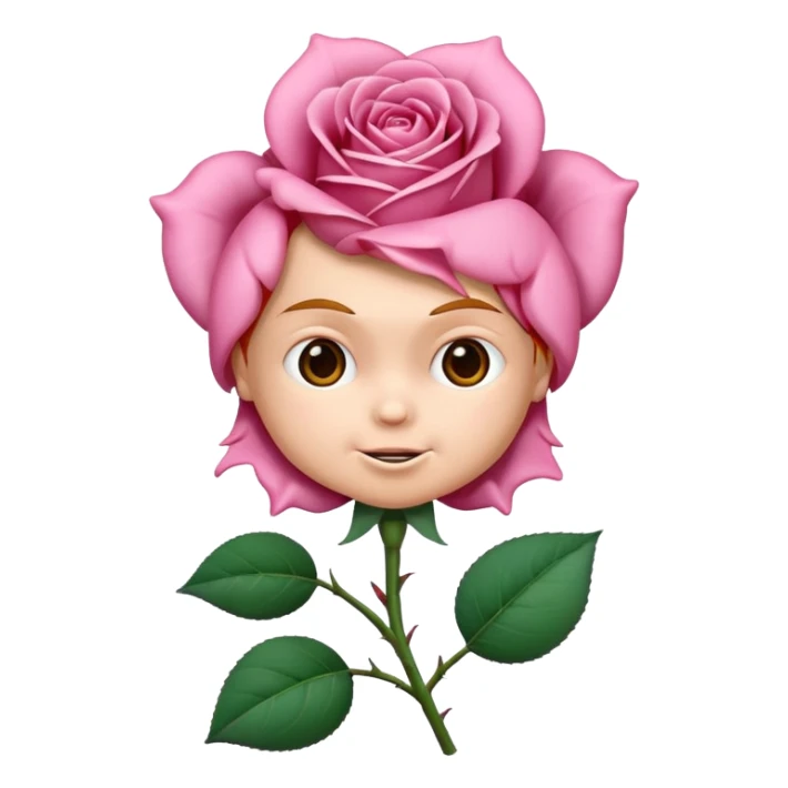 Pink roseUn emojin de chuky sticker