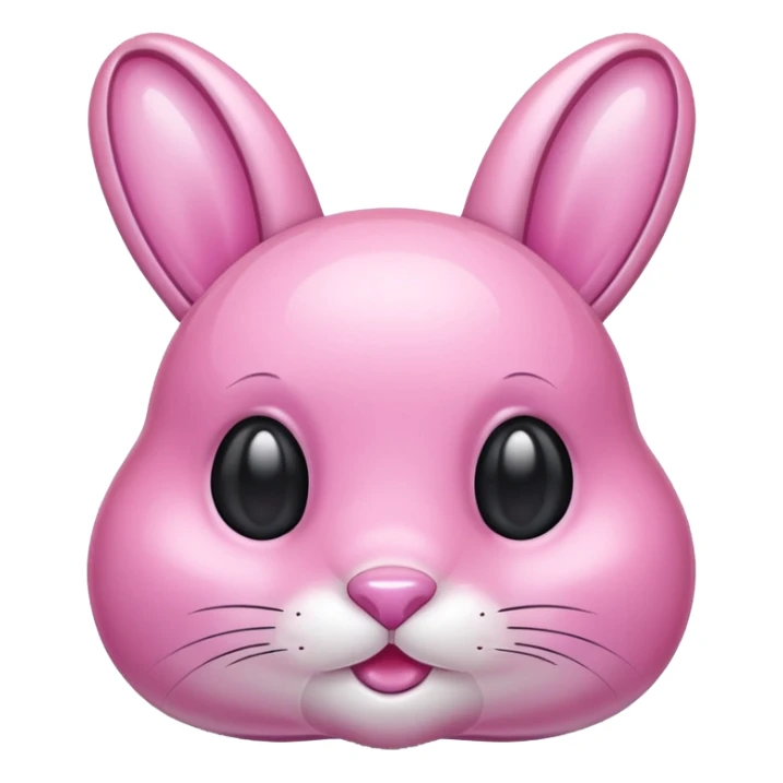 crystal bunny pink sticker