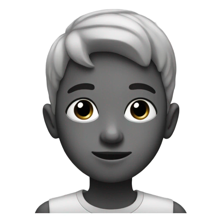 monochrome portrait of a boy sticker
