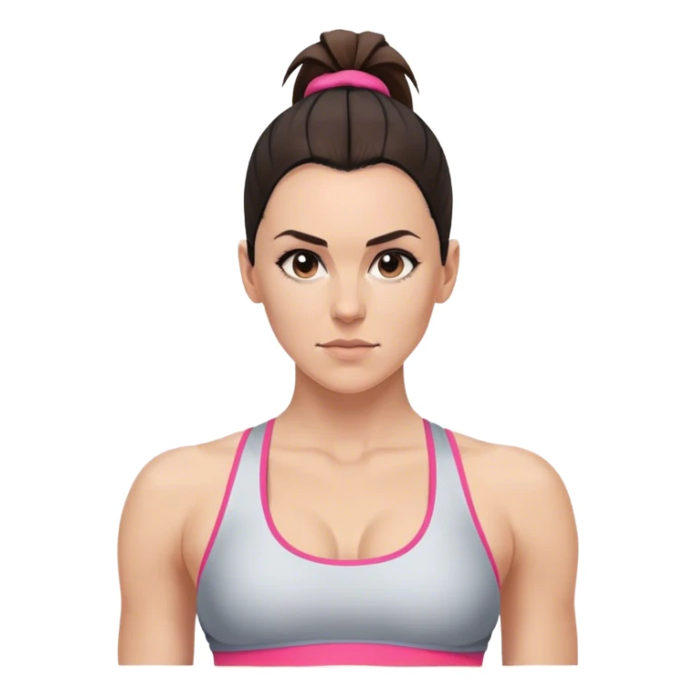 Melanie chisholm with a high ponytail wearing sports bra sticker